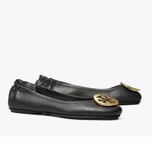 Tory Burch Leather Minnie Ballet Flats